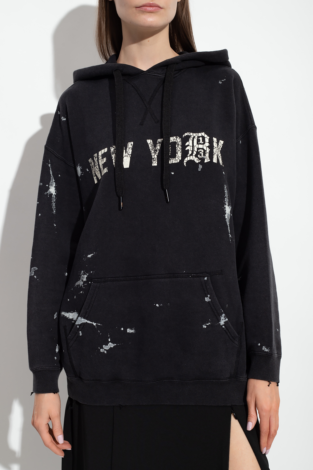 Black Printed hoodie R13 Vitkac GB